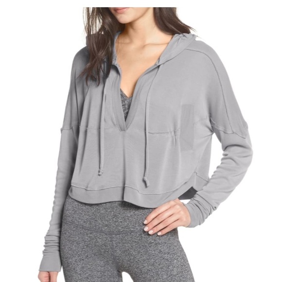 free people cropped hoodie